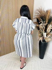 CURVE Keelee Dress - Stripe