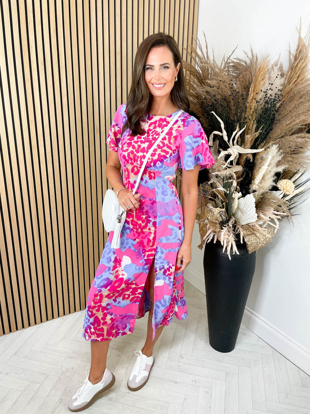 Melany Dress - Pink Animal