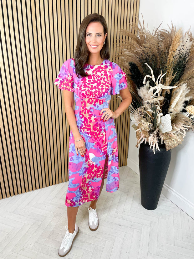 Melany Dress - Pink Animal