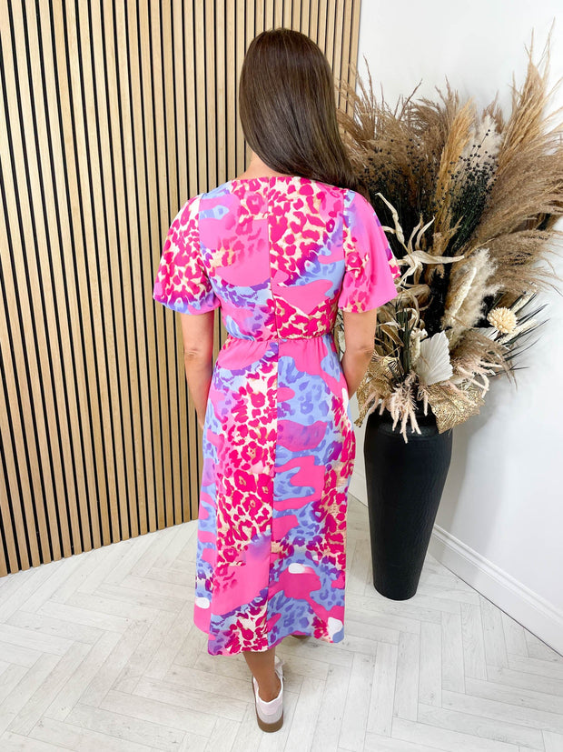 Melany Dress - Pink Animal