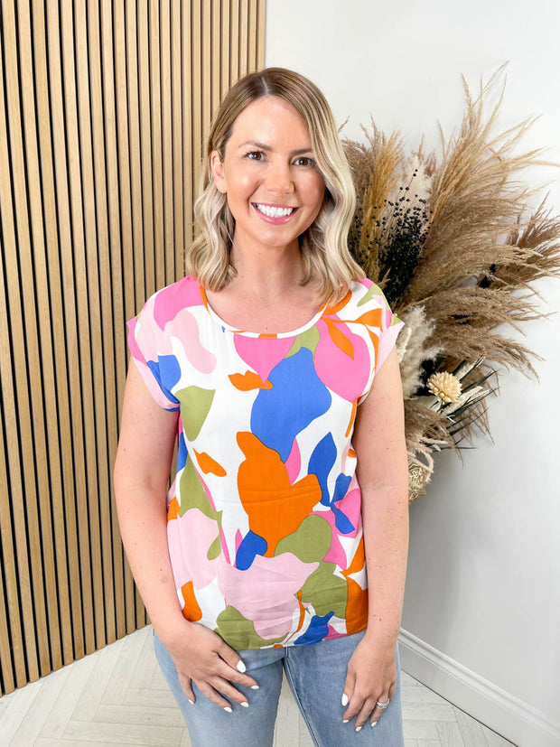 Layla Top - Floral Abstract