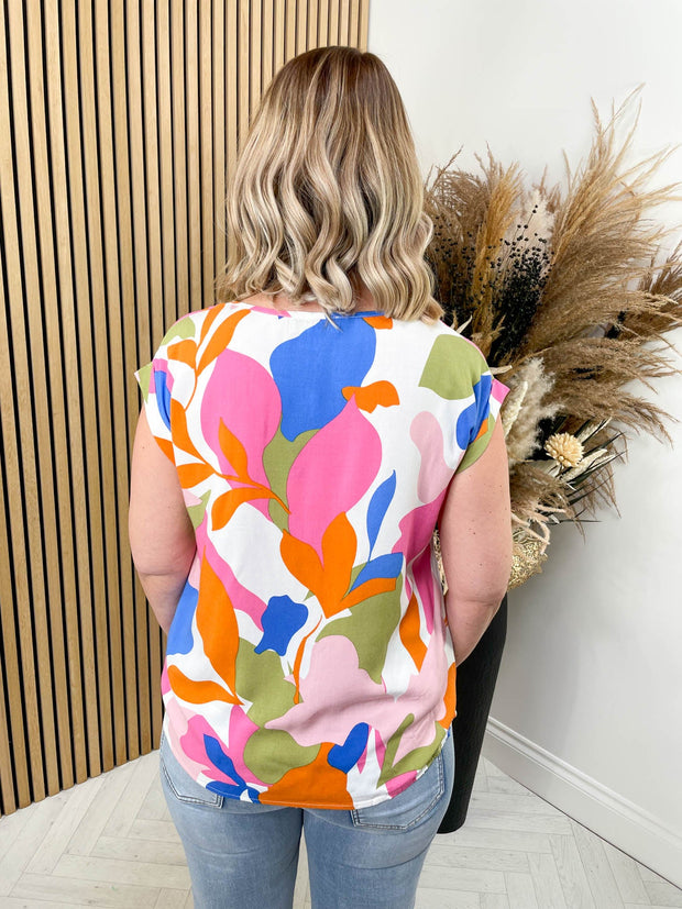 Layla Top - Floral Abstract