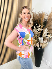 Layla Top - Floral Abstract
