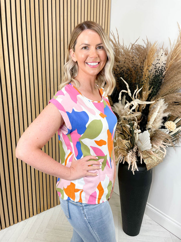 Layla Top - Floral Abstract