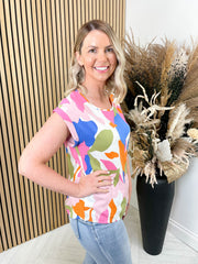 Layla Top - Floral Abstract