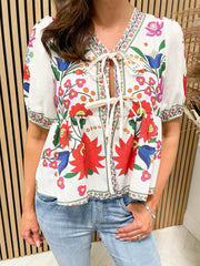 Arla Top - Bold Floral