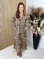Cilla Dress - Brown Leopard