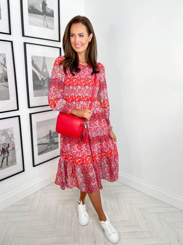 Lizzy Dress - Red Floral