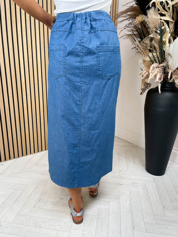 Denim Magic Midi Skirt - 2 Colours