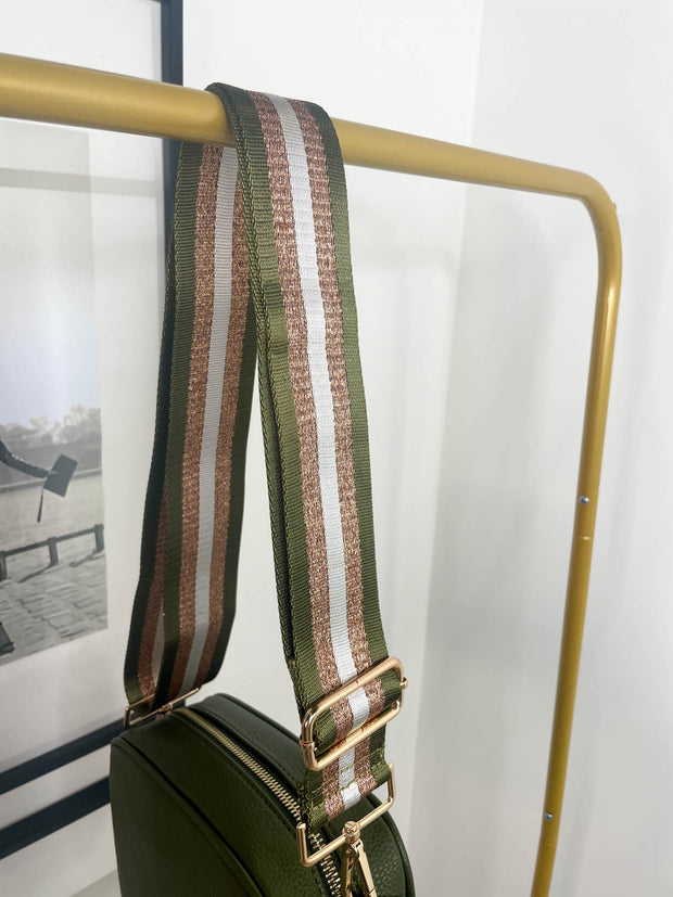 Stripe Mix & Match Bag Strap Gold Hardware - 6 Colours