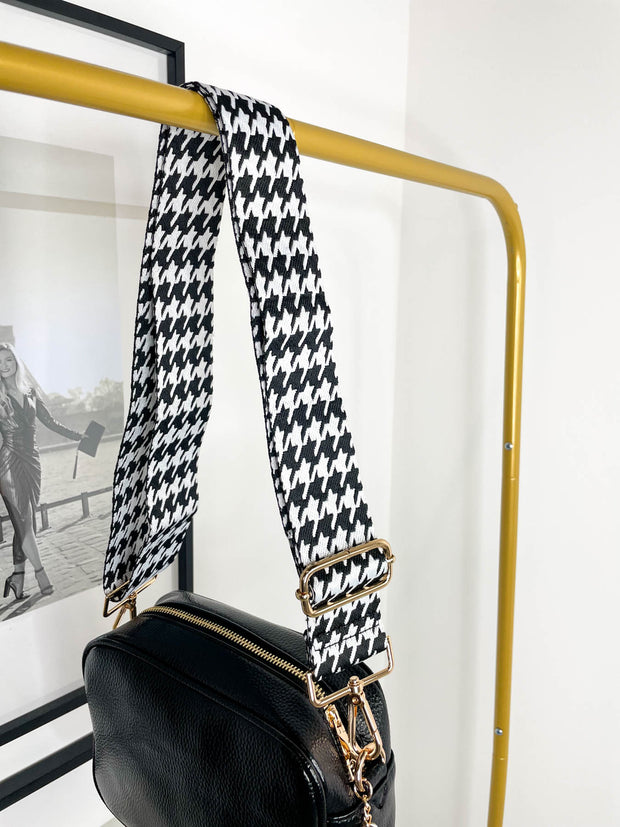 Houndstooth Mix & Match Bag Strap Gold Hardware - 4 Colours