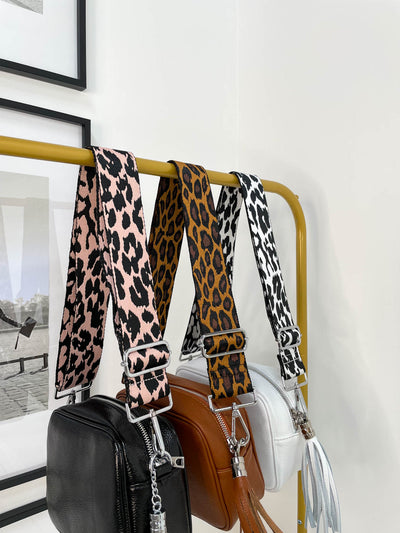 Cheetah Mix & Match Bag Strap Silver Hardware- 3 Colours